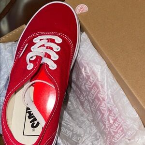 Vans Bold Red Canvas Shoes